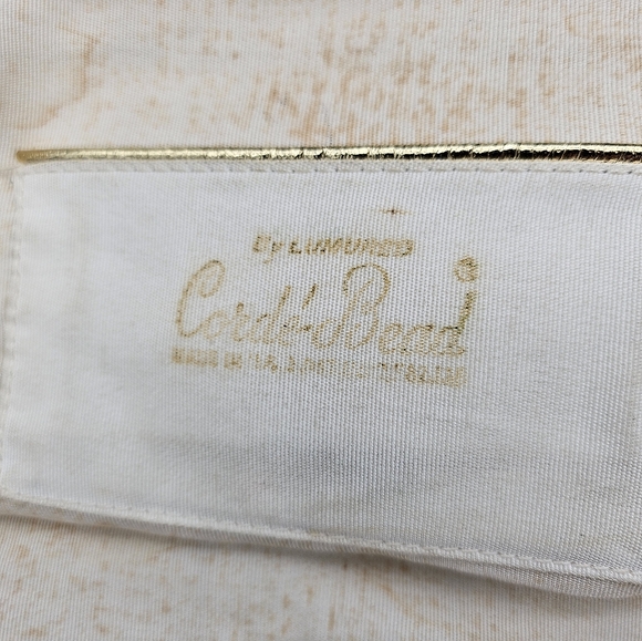 Vintage Corde Beaded Bag 1950s Cream Flowers Kiss Lock MCM Mid Century Modern - Picture 8 of 10